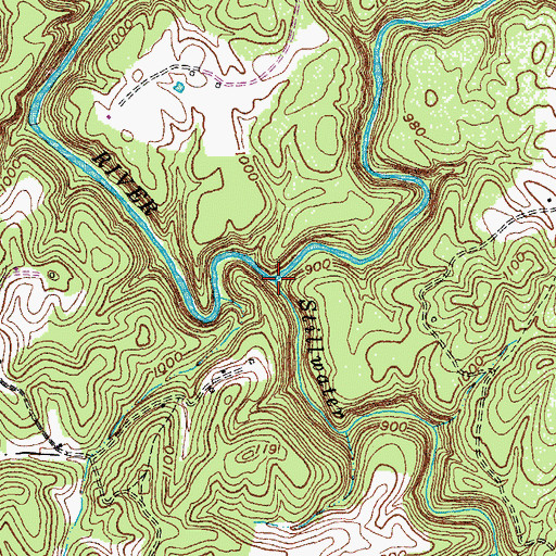 Topographic Map of Stillwater Creek, KY