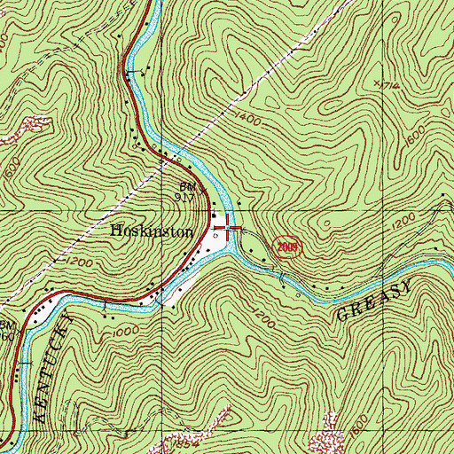 Topographic Map of Stinnett High School, KY