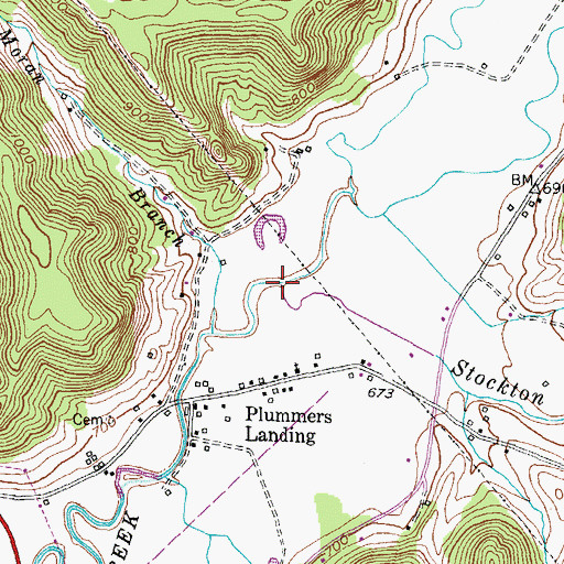 Topographic Map of Stockton Creek, KY