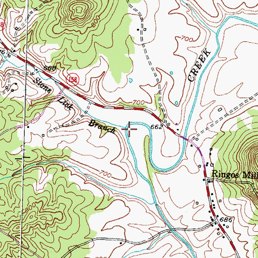 Topographic Map of Stone Lick Branch, KY