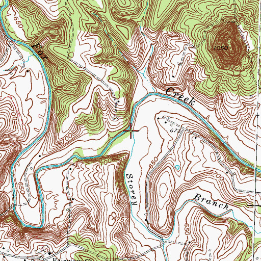 Topographic Map of Storey Branch, KY