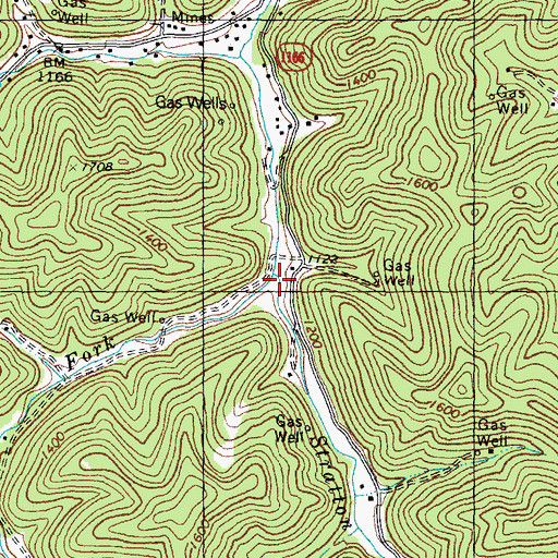 Topographic Map of Stratton Fork, KY