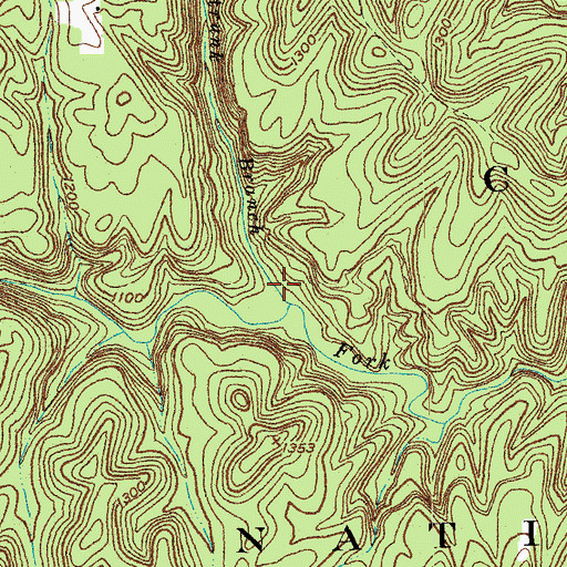 Topographic Map of Strunk Branch, KY
