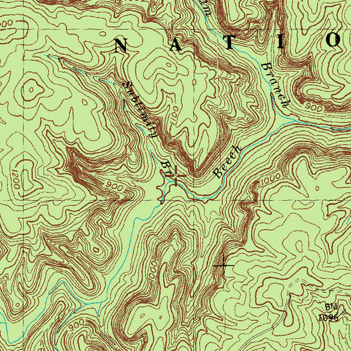 Topographic Map of Sublimity Branch, KY