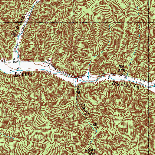 Topographic Map of Sugar Camp Branch, KY