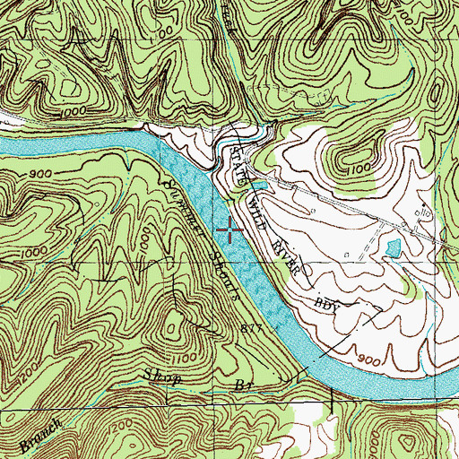 Topographic Map of Summer Shoals, KY