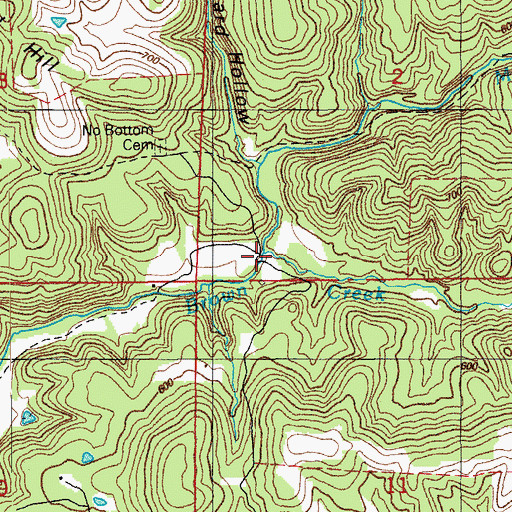 Topographic Map of Macedonia Creek, AR