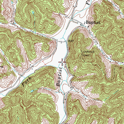Topographic Map of Swango Fork, KY
