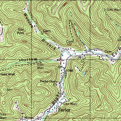Topographic Map of Talp Hollow, KY