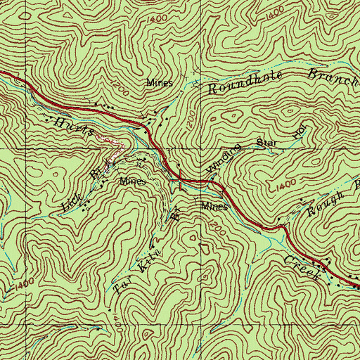 Topographic Map of Tar Kiln Branch, KY