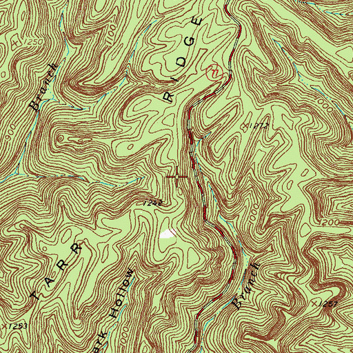 Topographic Map of Tarr Ridge, KY