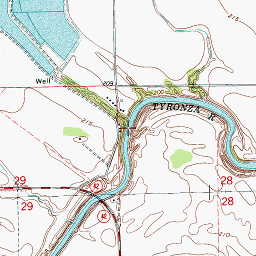 Topographic Map of Mack Bayou, AR