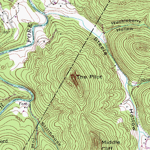 Topographic Map of The Pilot, KY