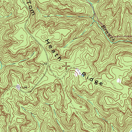 Topographic Map of Tom Heath Ridge, KY