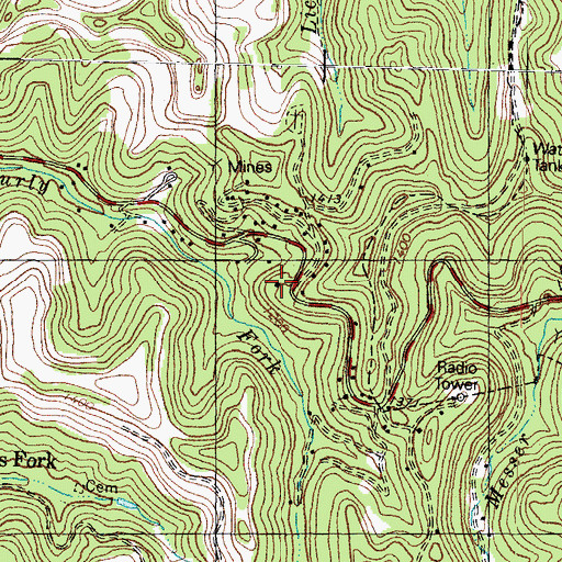 Topographic Map of Town Mountain School, KY