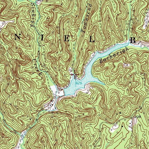Topographic Map of Townsend Fork, KY