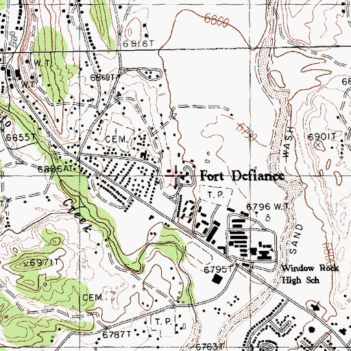 Topographic Map of Good Shepherd Mission, AZ