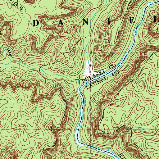 Topographic Map of Turkey Creek, KY