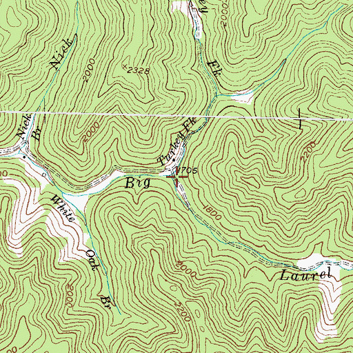 Topographic Map of Turkey Fork, KY