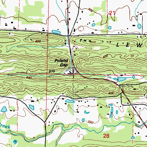 Topographic Map of Magness Church, AR