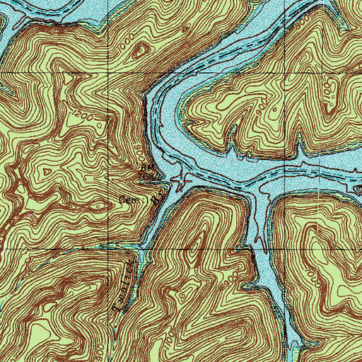 Topographic Map of Twolick Branch, KY