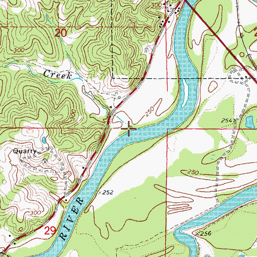 Topographic Map of Magness Creek, AR