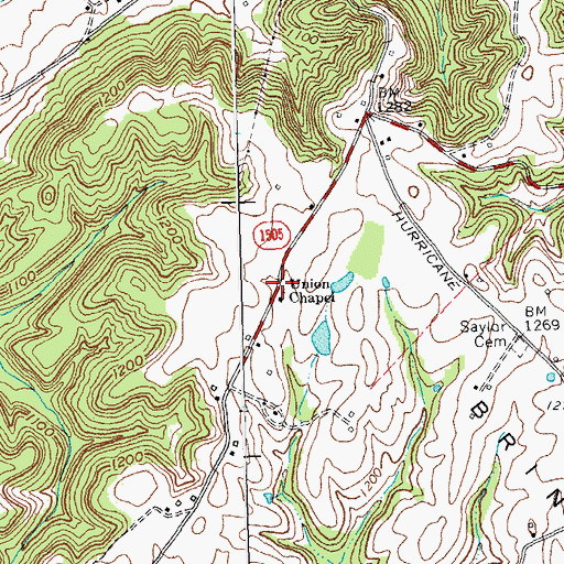 Topographic Map of Union Chapel, KY