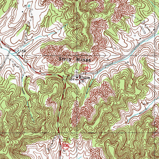 Topographic Map of Union Church, KY