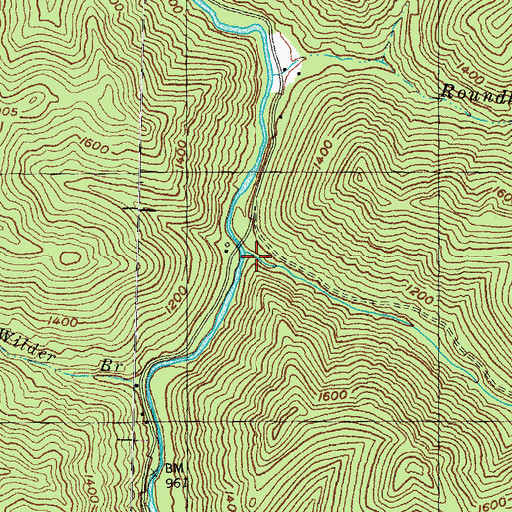 Topographic Map of Upper Bad Creek, KY