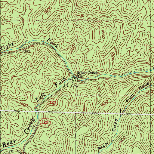 Topographic Map of Upper Bear Creek School, KY