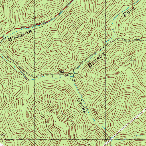 Topographic Map of Upper Bowens Creek School, KY
