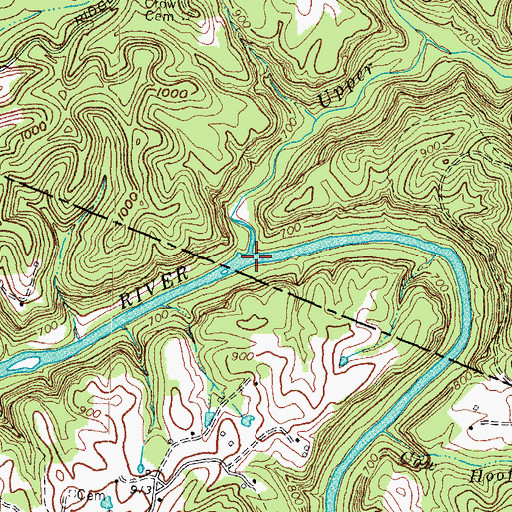 Topographic Map of Upper Devil Creek, KY