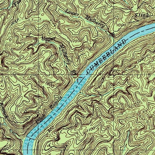 Topographic Map of Upper Mulberry Branch, KY