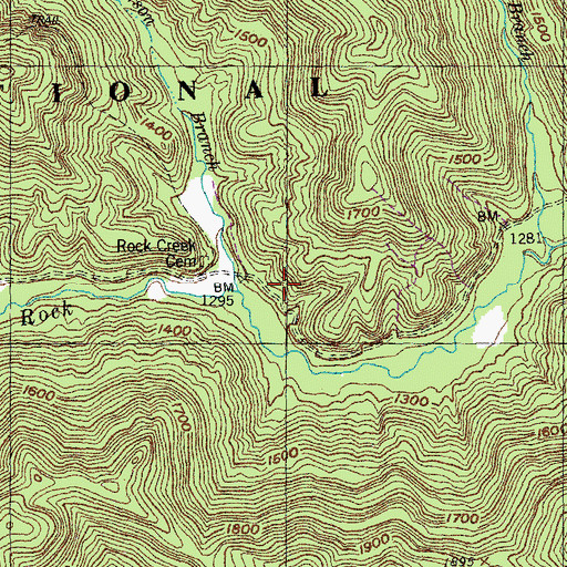 Topographic Map of Upper Rock Creek School, KY