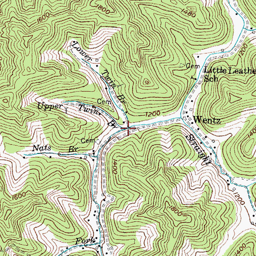 Topographic Map of Upper Twin Branch, KY