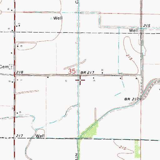 Topographic Map of Main Canal, AR