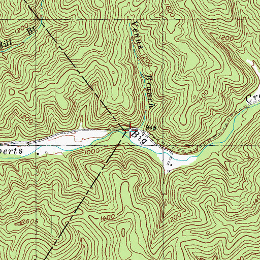 Topographic Map of Venus Branch, KY