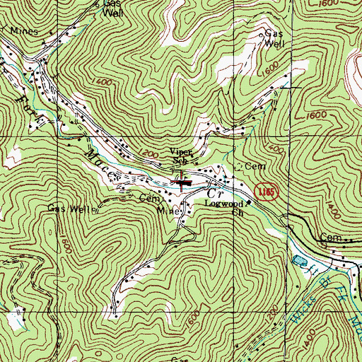 Topographic Map of Viper School, KY