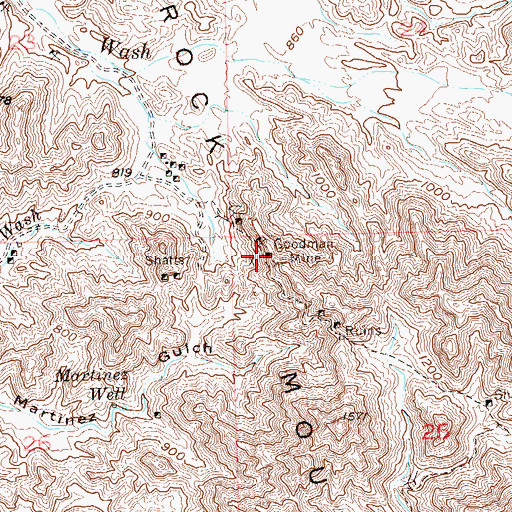 Topographic Map of Goodman Mine, AZ