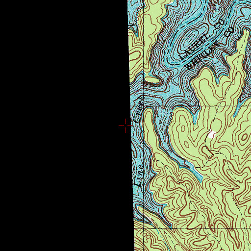 Topographic Map of Walker Branch, KY
