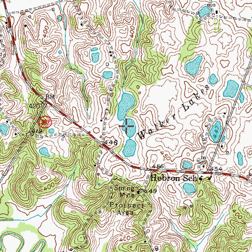Topographic Map of Walker Lakes, KY