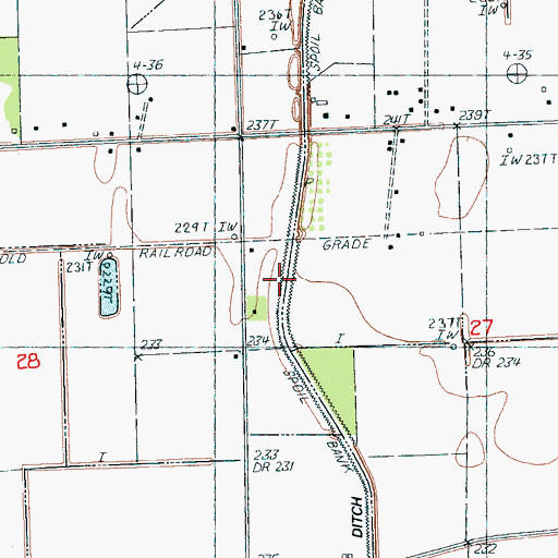 Topographic Map of Main Ditch, AR