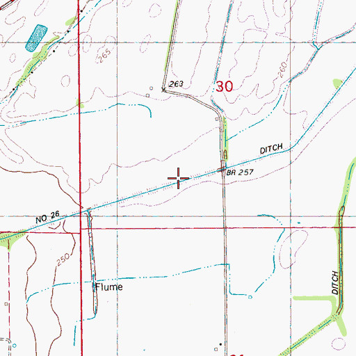 Topographic Map of Number 26 Ditch, AR