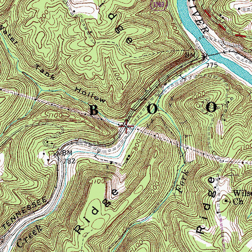 Topographic Map of Water Tank Hollow, KY