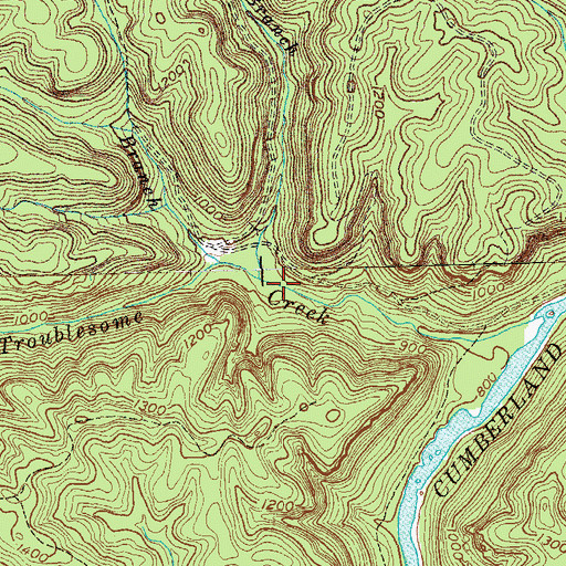 Topographic Map of Watson Branch, KY