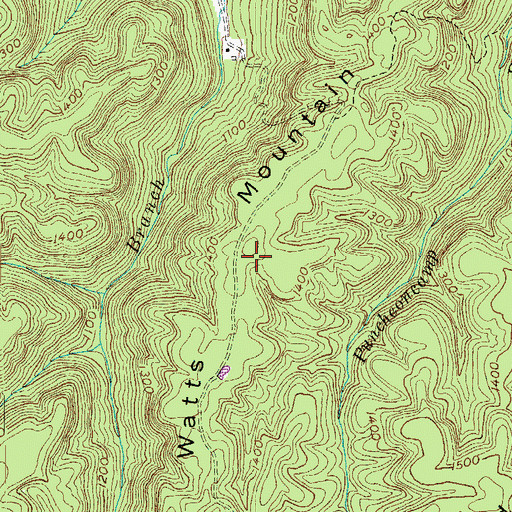 Topographic Map of Watts Mountain, KY