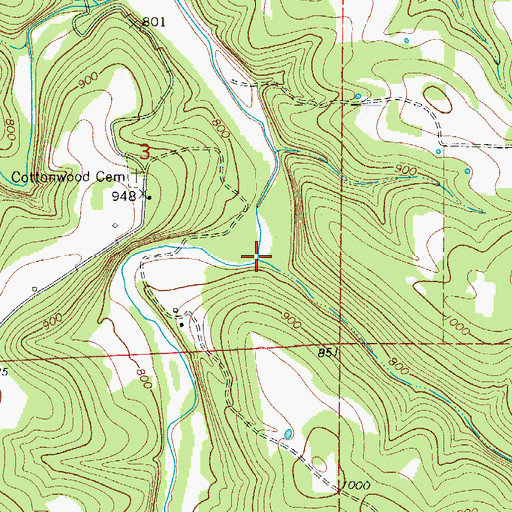 Topographic Map of Malden Creek, AR