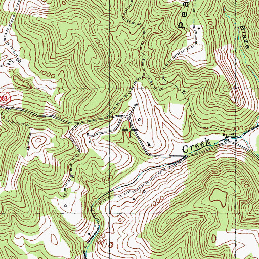Topographic Map of Whetstone School, KY