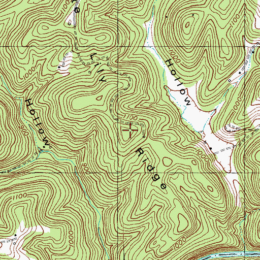 Topographic Map of White Lily Ridge, KY