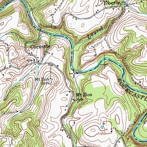 Topographic Map of White Oak Creek, KY